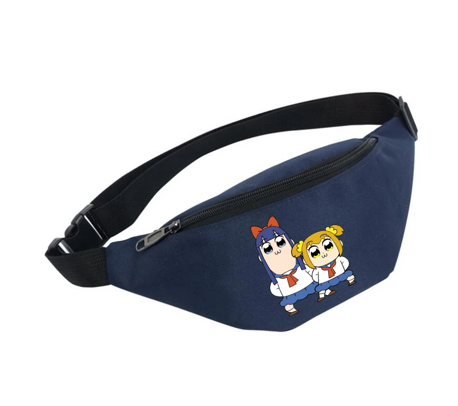 

Waist Bag women Belt Waterproof Chest Handbag Unisex Fanny Pack Ladies Waist Pack Belly Bags For anime Pop Team Epic