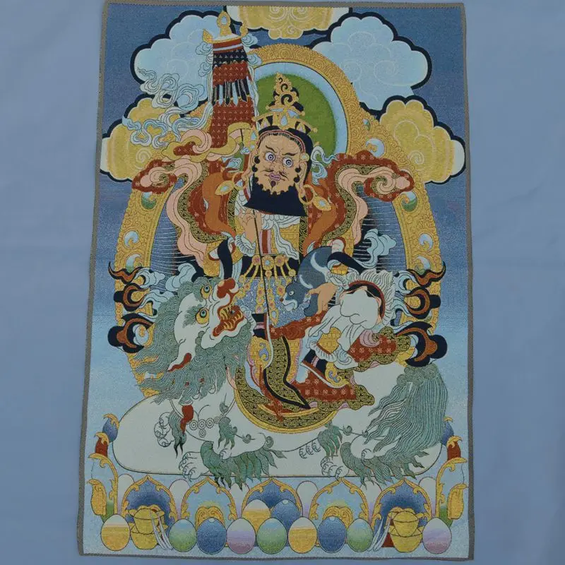 Ковер с тибетским храмом статусом Будды вышивка парчовый гобелен настенный