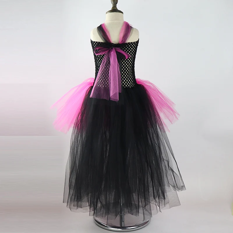 Черный ярко розовый винтажный женский костюм для косплея на Хэллоуин| |