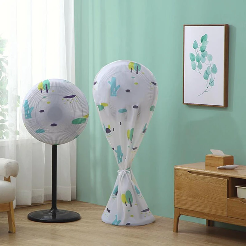 

Fan Dust Cover Household PEVA Floral Round Electric Fan Cover Protection Cover Floor Fan Safety Protection Waterproof Dust Cover