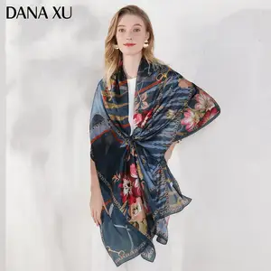 Шелковый длинный шарф, роскошный бренд для женщин, новый дизайн, пляжное одеяло, шаль, одежда для купания, бандана, хиджаб, щит для лица, 2018