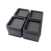 durable abs plastic 4pcs black protecting furniture lift blocks leg feet furniture risers for table wood floor bed chair supply