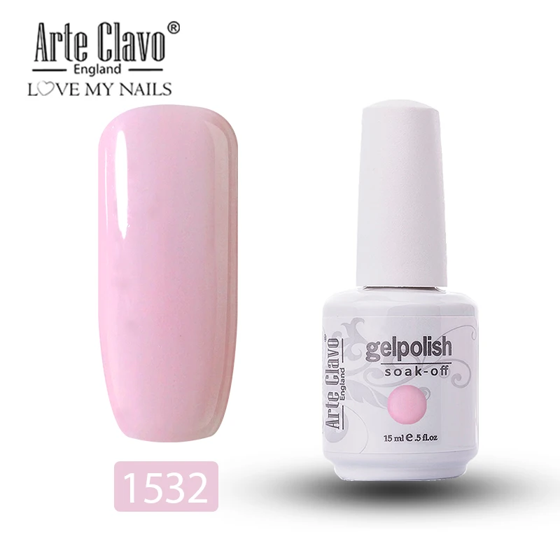 1532 Arte Clavo 15 мл 244 Цвет УФ-гель для ногтей База Светодиодный Гель-лак для ногтей Гибридный впитывающий лак для ногтей Краска Гель-лак Gellack - Цвет: 1532