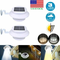 solar rechargeable lamp 3 led solar powered light outdoor light garden security wall fence gutter yard lights dropshipping