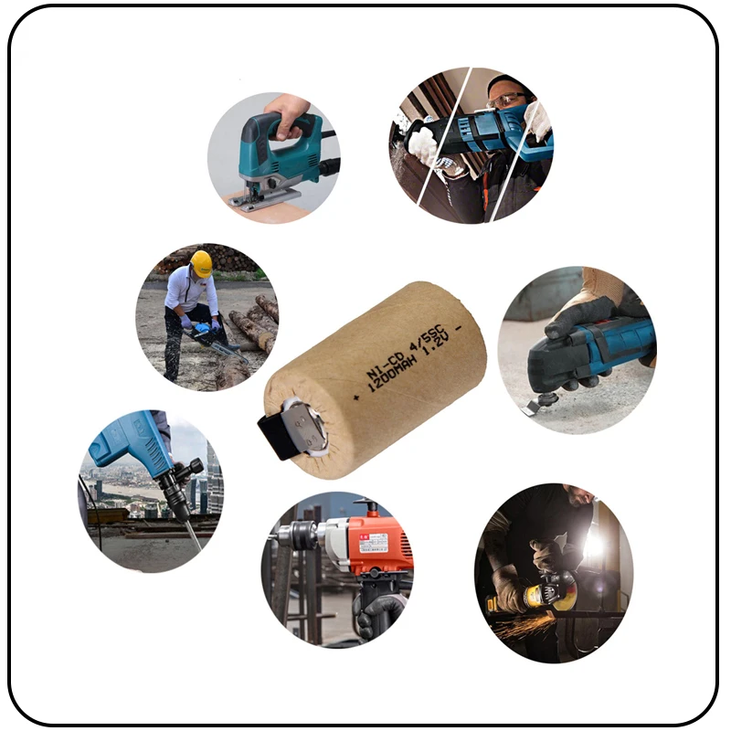 New Arrival! 12 pieces power tool battery 4/5SC 1.2V NICD batteries for screwdriver drills 1200mah COLOR RANDOM | Электроника
