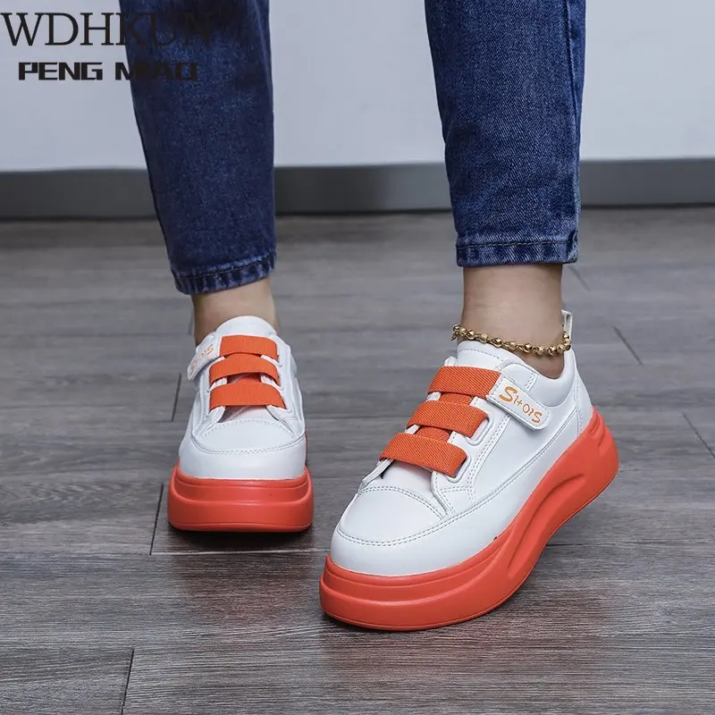 

Women's Shoes Ladies Sneakers 2020 Fashion White Shoes Flat Sports Low Heel Shoes Shallow Rubber Sole Ladies Sneakers 2021