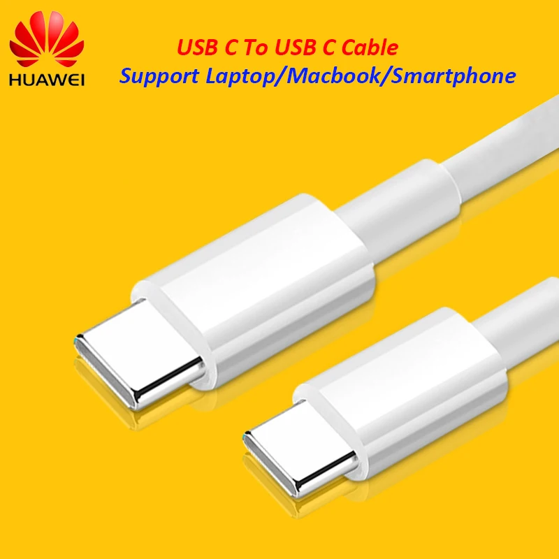 

Original Huawei PD 1.8M Cable USB C To Type C Fast Charger Charging Cord For MateBook Xs E XPro 13 14 Macbook Pro XPS13 XPS15