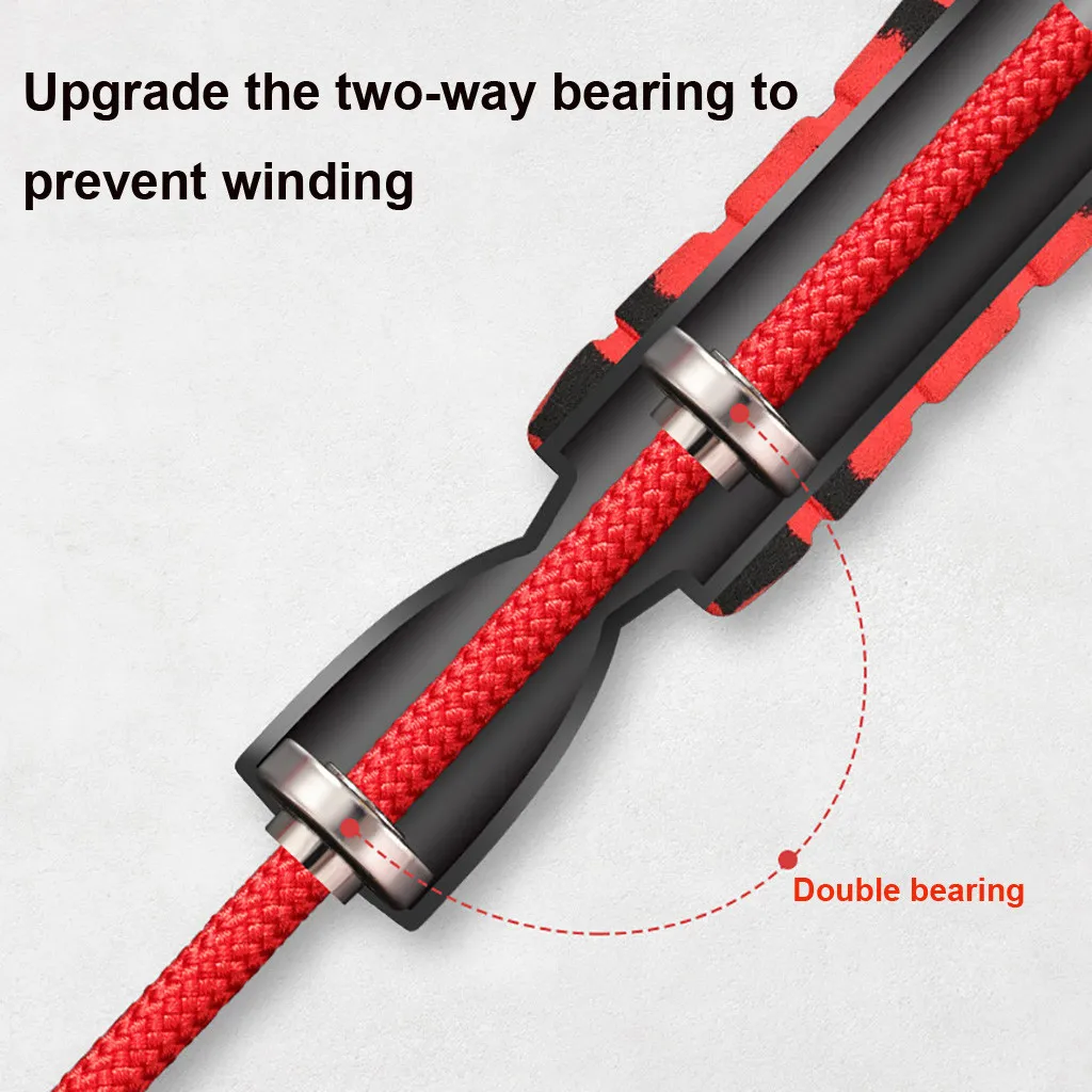 Усиленный Регулируемый взвешенный Скакалка для скакалки шарикоподшипник кабель