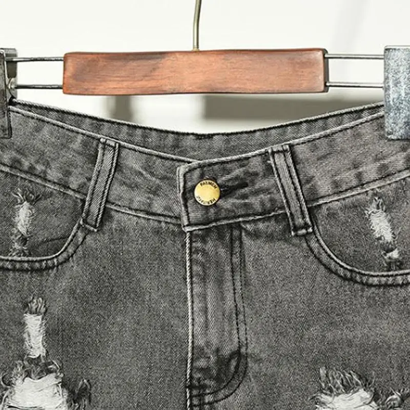 Новые модные сексуальные женские джинсы с высокой талией повседневные рваные