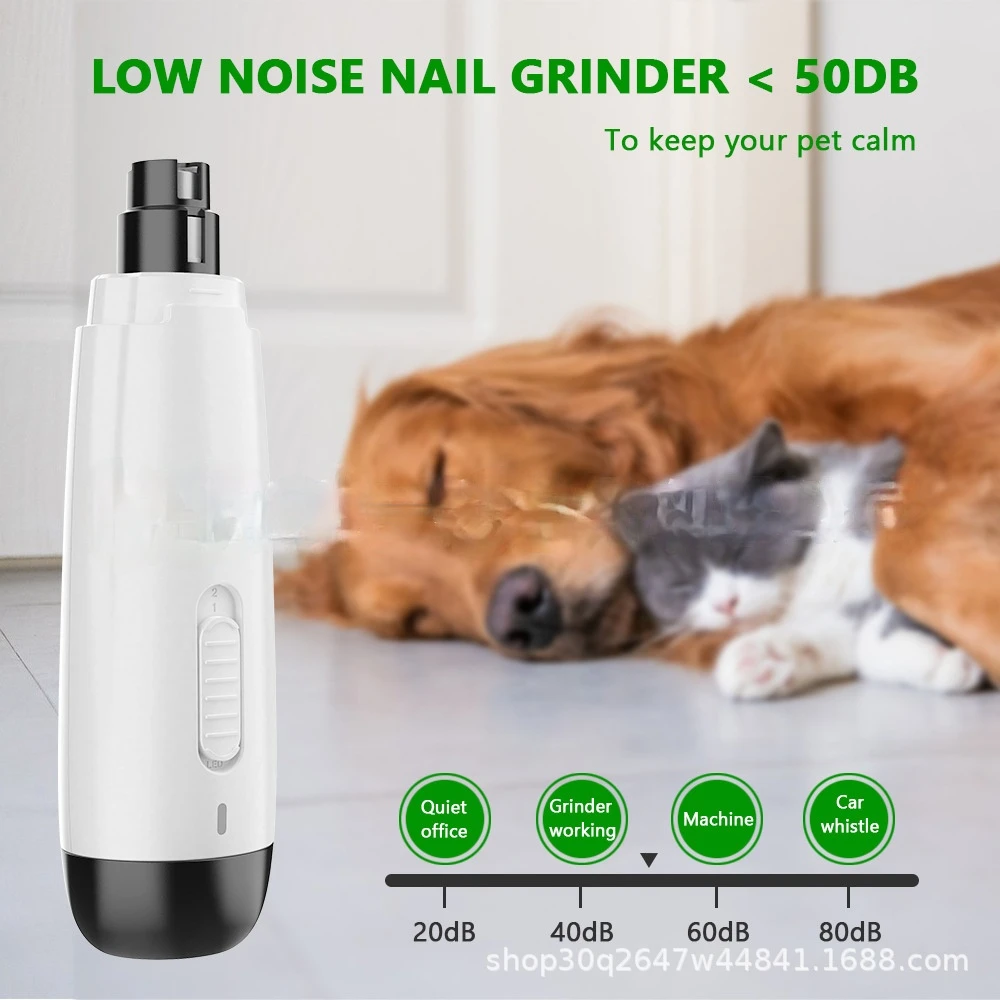 

Rechargeable Pet Nail Grinder Dog Nail Clippers Electric Dog Grooming Nail Clipper Pet Care Nagelschaar Hond Dog Supplies BI50NC