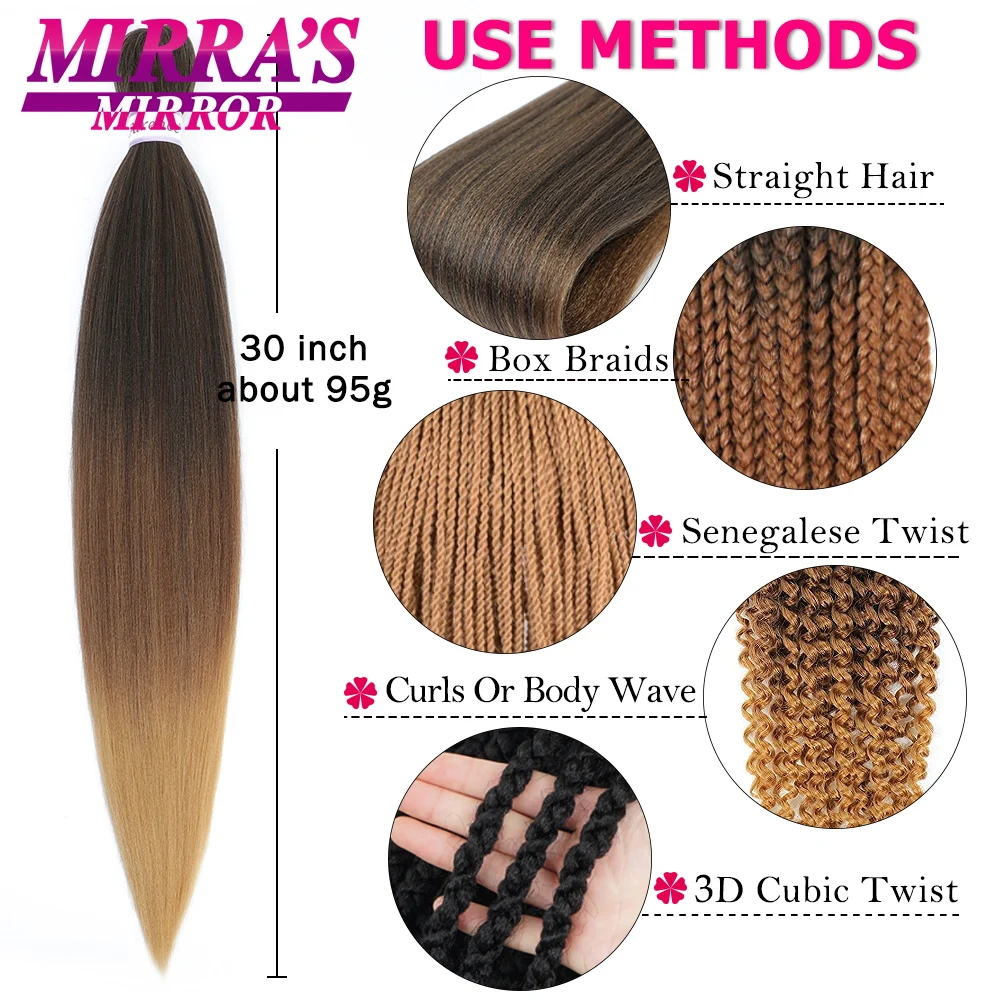 Предварительно растягивающиеся синтетические волосы для плетения косичек 20/30