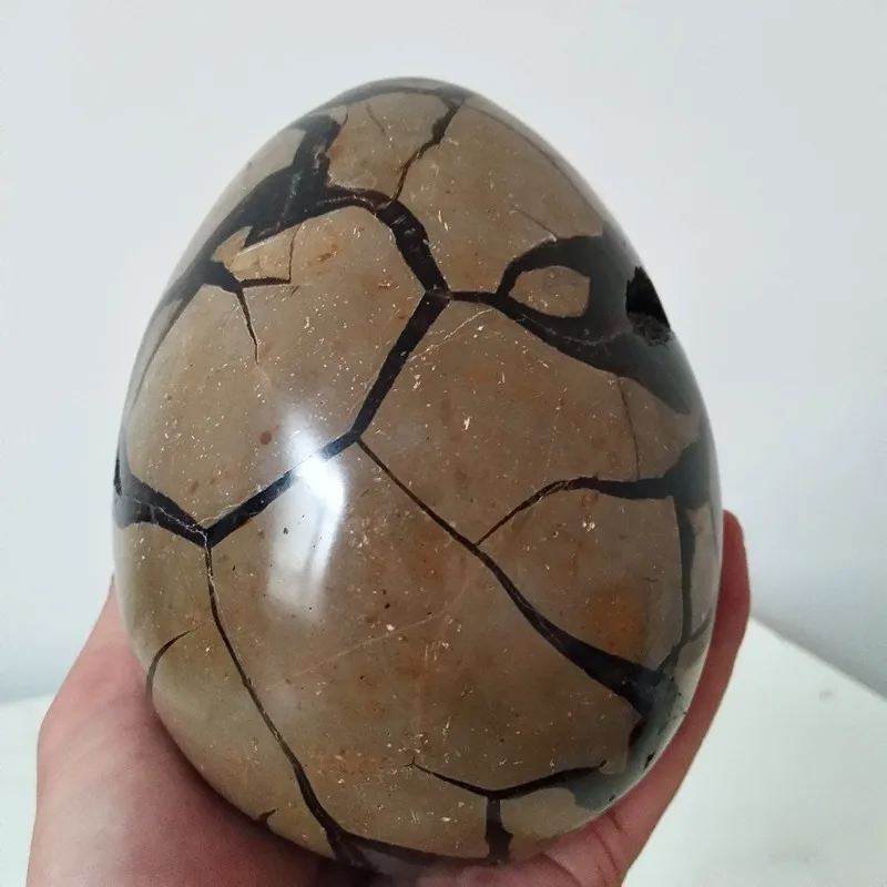 Природный септарский камень яйцо дракона Идеальный Кристалл геодный Кластерные
