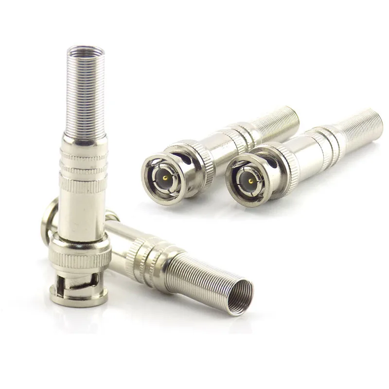 1 шт. BNC круглый Штекерный разъем Jack пайки коаксиальный RG59 Твист Весна адаптер Twist