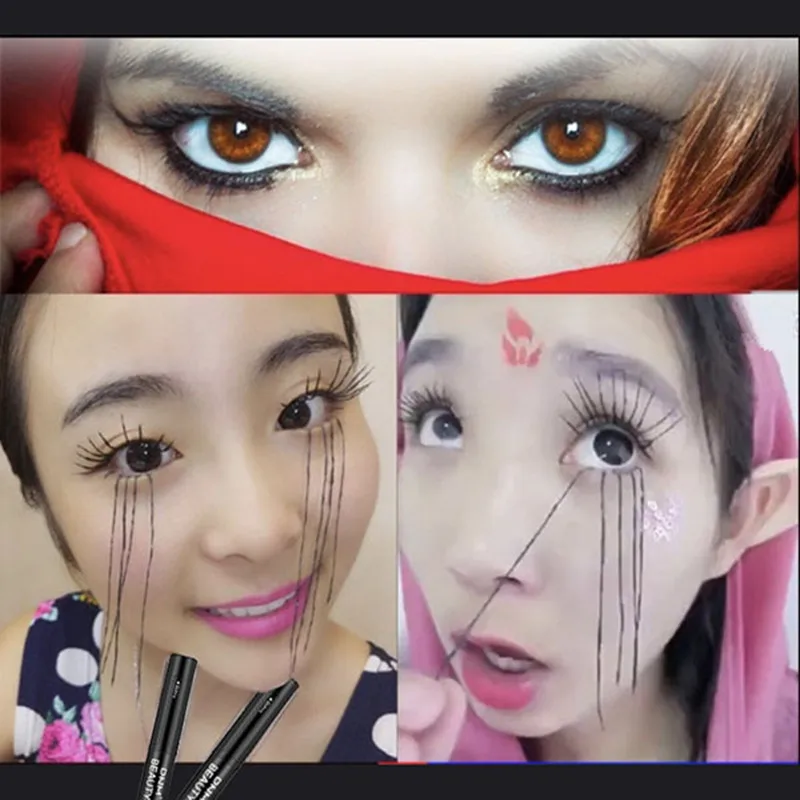 

2 in 1 Mascara Waterproof Lengthens Eye Lash Black White Rimel 4d Curling Maskara Volume 4D Silk Fiber Eyelash Mascara Cosmetics