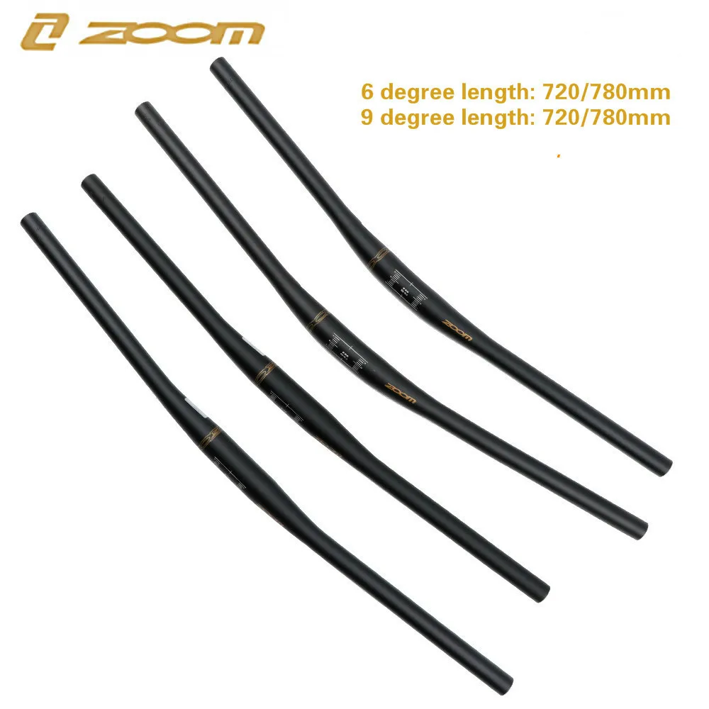 

ZOOM Bicycle MTB Handlebar Mountain Bike Horizontal 31.8mm Caliber Lengthen 6061Aluminum Alloy 6 9 Degree Handle 720/780MM