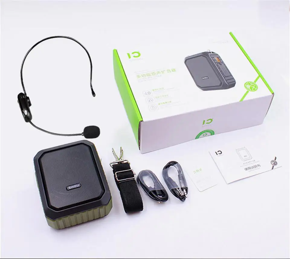 

SHIDU 18W Portable Voice Amplifier Wireless UHF Microphone Waterproof Bluetooth Audio Speaker AUX TF USB Flash For Teachers M800