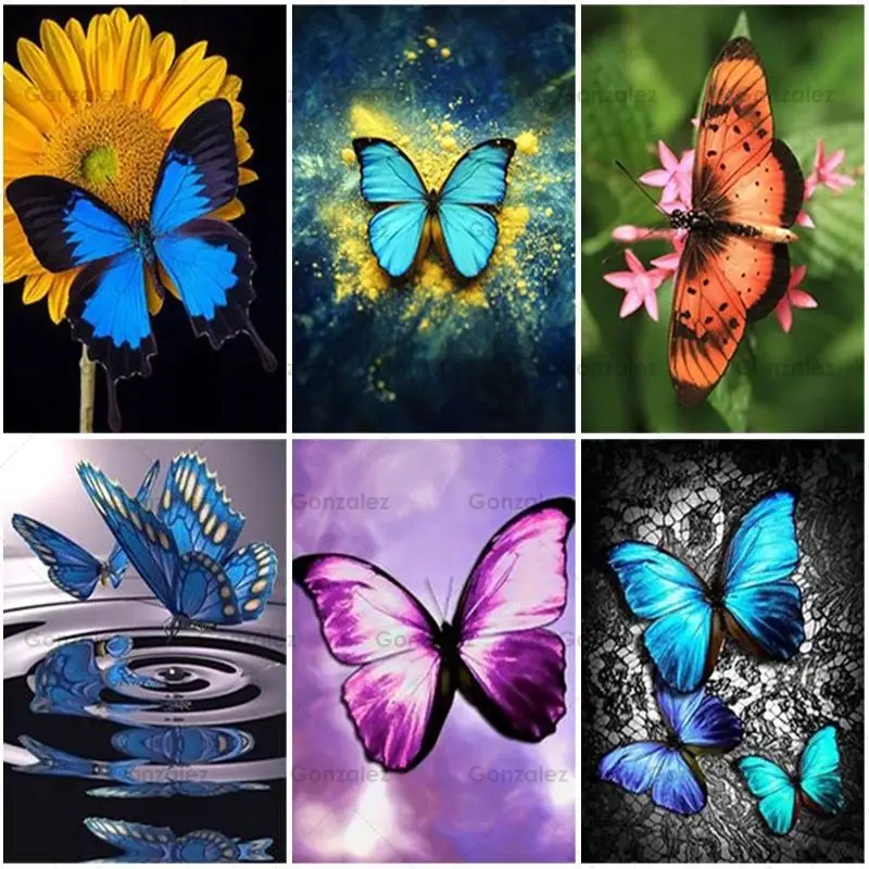 

Diy Mosaic Embroidery Butterfly Animals Diamond Painting Full Drill Cross Stitch Art Handmade Gifts Crafts Wall Home Decoration