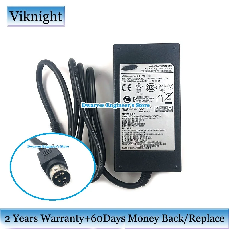 Настоящий APN 4812 адаптер переменного тока для samsung ADP 5412A DVR SHR 6042N SDE 3170D 4101 3000N 12v 4a