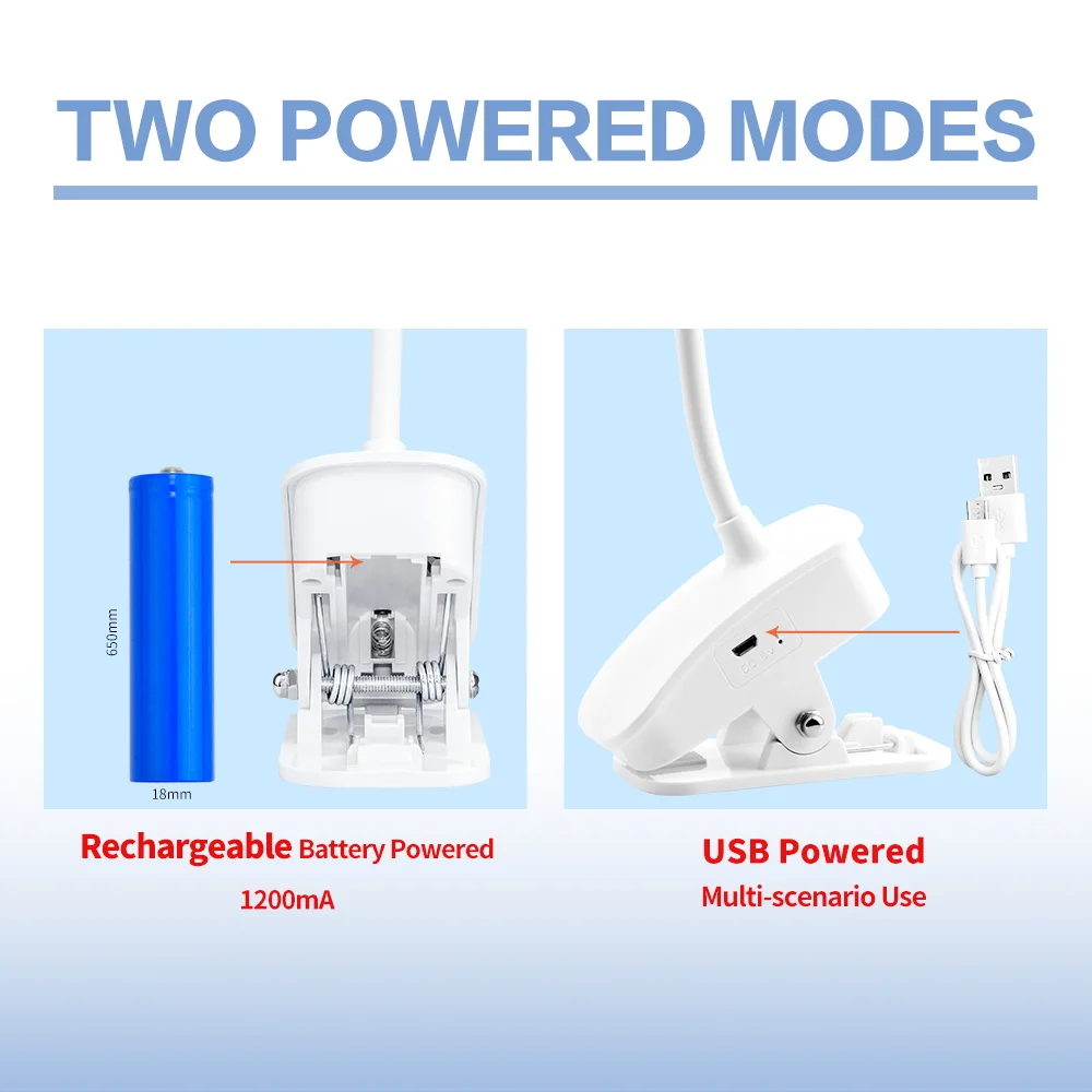 LED desk lamp 3 colors dimmable reading USB powered touch switch learning with battery chargeable Portable Night light | Лампы и