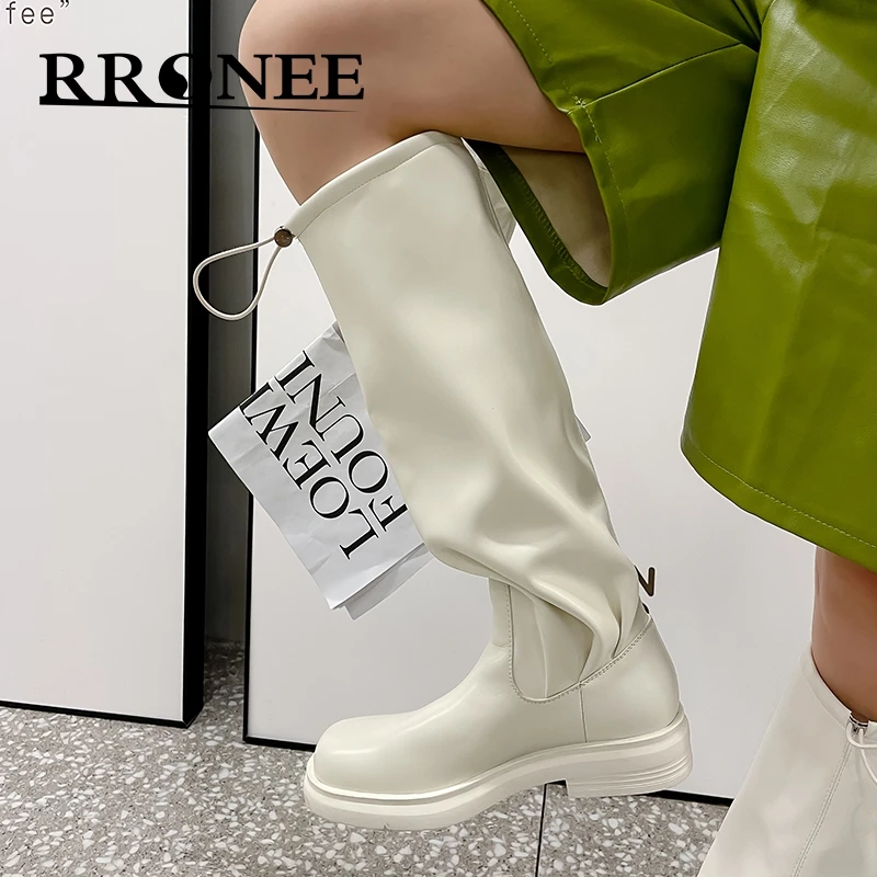 

Ботинки женские высокие во французском стиле, рыцарские сапоги на толстой подошве, со шнуровкой, Осень-зима