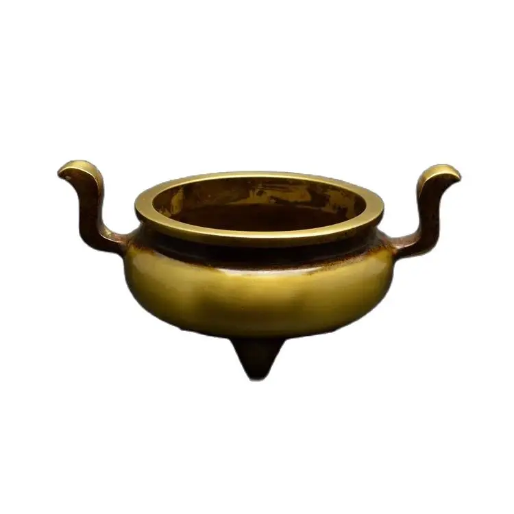 

Китайская буддистская печь xuande в стиле ретро, старая бронзовая медная курильница для благовоний, подвеска