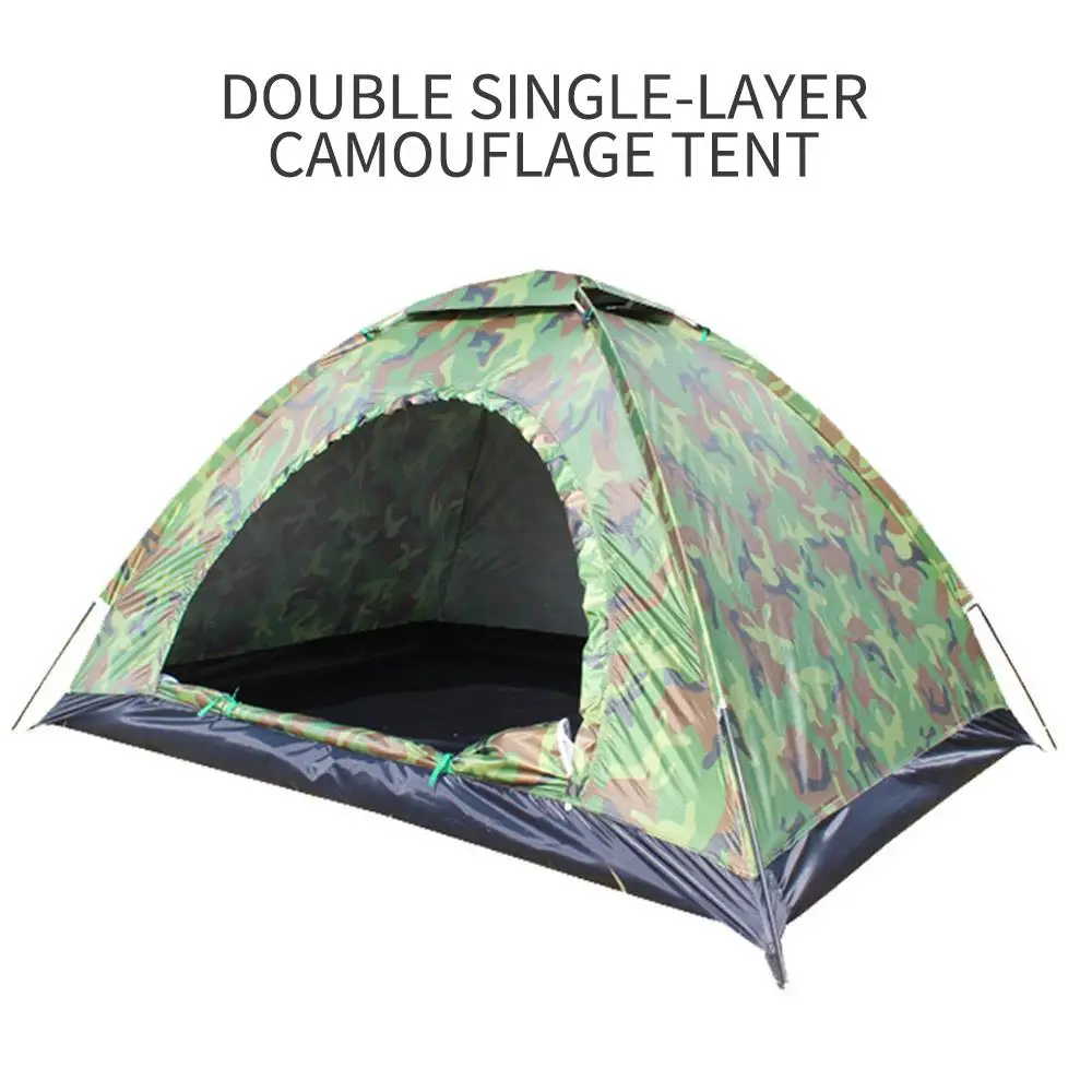 

Открытый кемпинг отдых кемпинг палатка складной тент на открытом воздухе Туризм Путешествия 1-4Person полиэстер двухслойный тент
