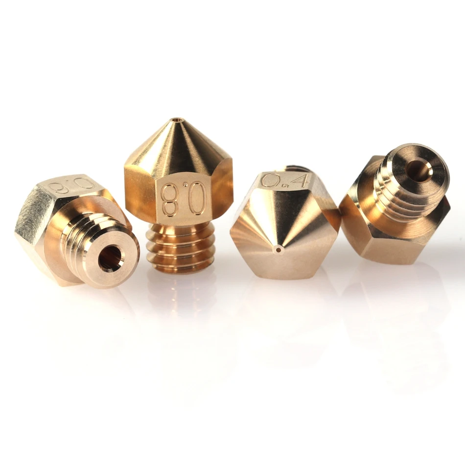 Латунные сопла MK8 высокого качества 4 шт. 0 2 6 8 для Micro Swiss hotend Creality CR 10 CR10 Ender 3 pro ANET 3D