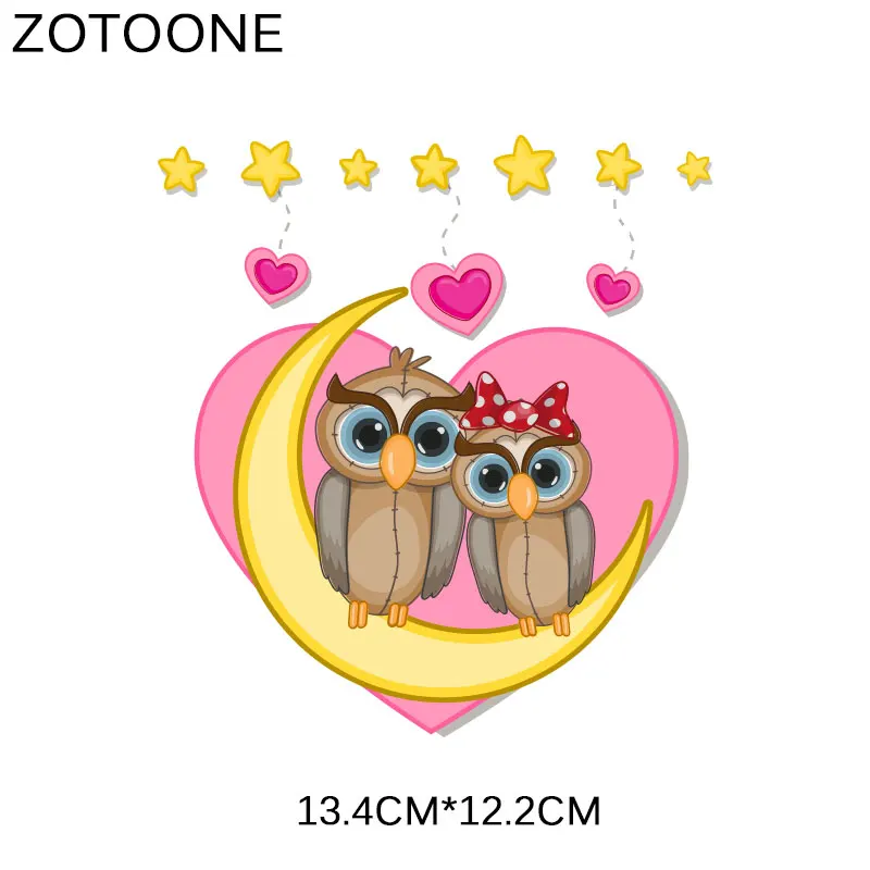 1425 ZOTOONE Милая музыкальная нашивка в виде совы, наклейки в виде животных, железные наклейки для одежды, футболки, аксессуары, аппликация, сделай сам, теплопередача G - Цвет: 1425
