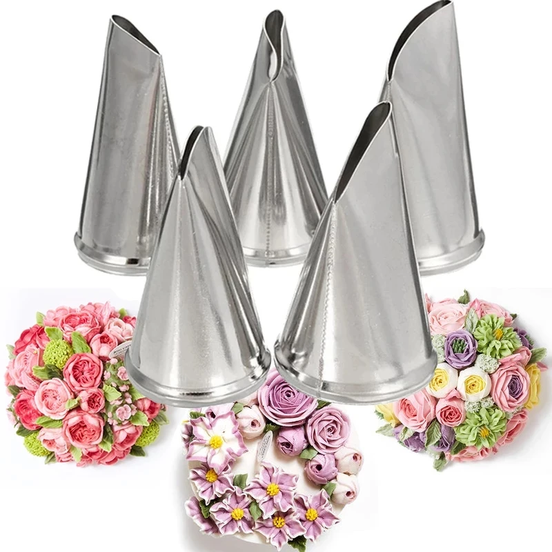 1-7pcs Rose Flower Petal Cream Nozzle Tulip Pastry Tips Piping Scissors Nail Confectionery Fondant Cake Decoration Tools | Дом и сад