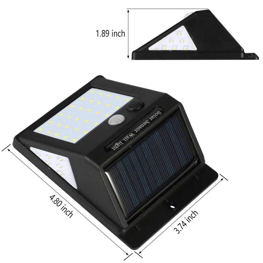Фонарь уличный на солнечной батарее с датчиком движения 40 светодиодный |