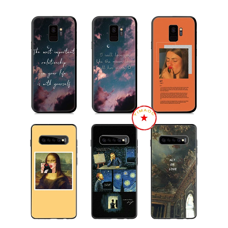Арт эстетическое Ван Гог Мона Лиза Мягкий силиконовый чехол для samsung Galaxy S10 S10e S9 S8