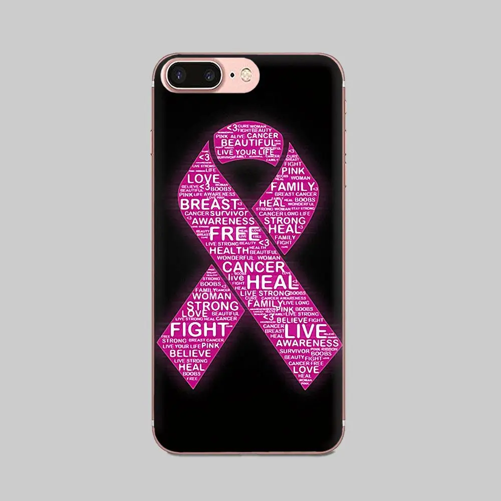 Розовые чехлы на заднюю панель для девочек с раком груди тонкие Чехлы Galaxy Grand A3 A5 A7