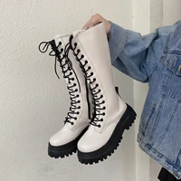 2022 knight boots womens shoes autumn and winter 2021 new fashion thick soled wild high heeled boots female martin boots
