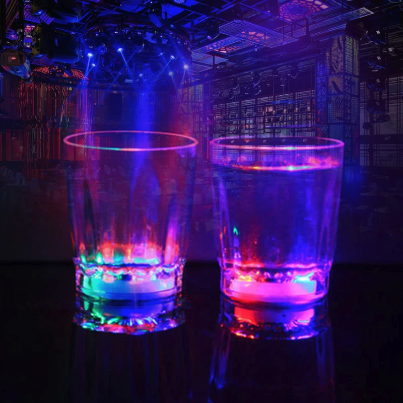 Светодиодная пивная чашка стеклянная кружка с вссветильник разноцветная