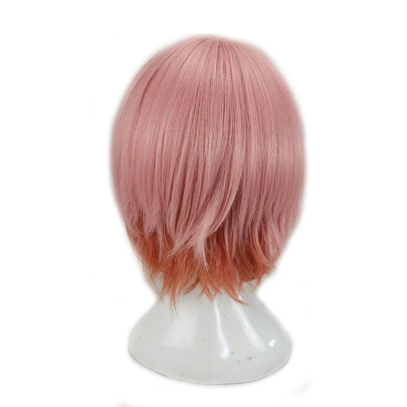 HAIRJOY синтетические волосы розовый красный короткий прямой парик для косплея