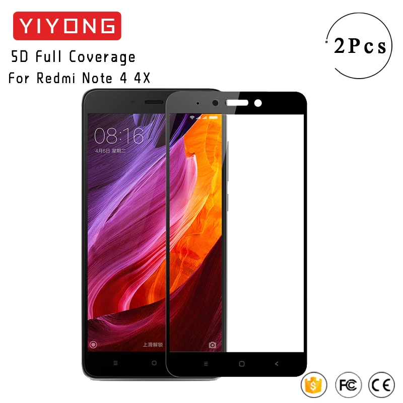 Стекло YIYONG 9D с полным покрытием для Xiaomi Redmi Note 4 глобальная версия защита экрана из