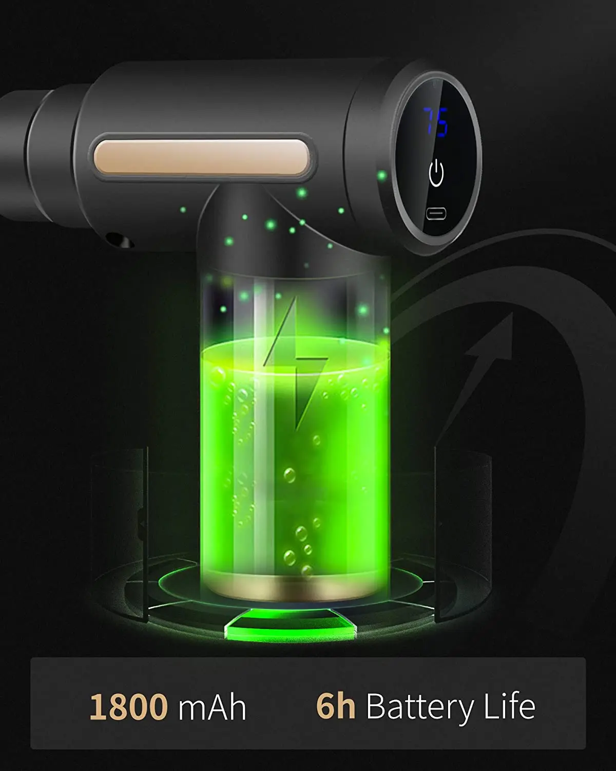 Мини-пистолет для расслабления мышц портативный 6 скоростей | Красота и здоровье