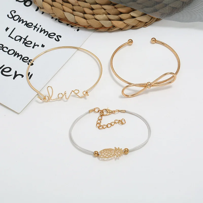 Европейская и американская мода простой вязаный браслет ананас Грация великая