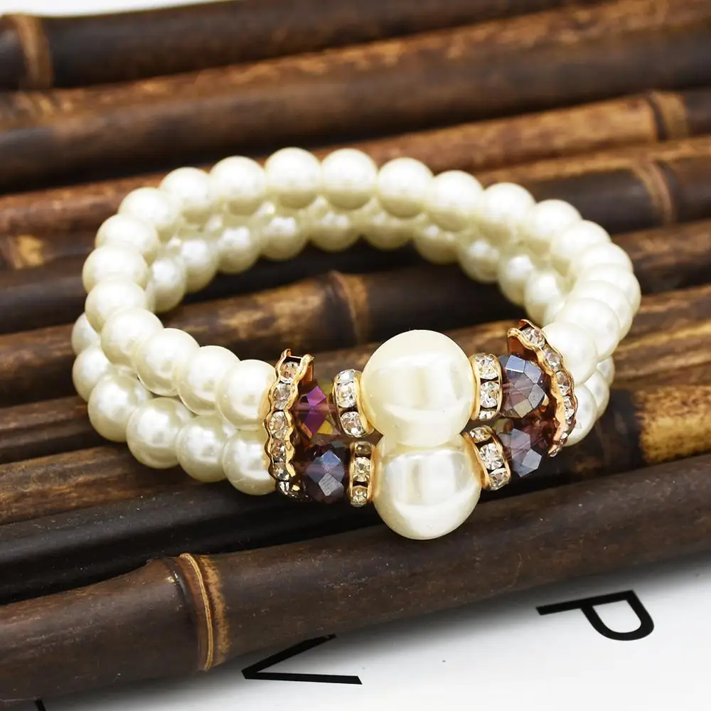 

New Korean fashion Baroque pearl bracelet temperament beautiful double-layer bracelet street shooting trend women's jewelry Gift
