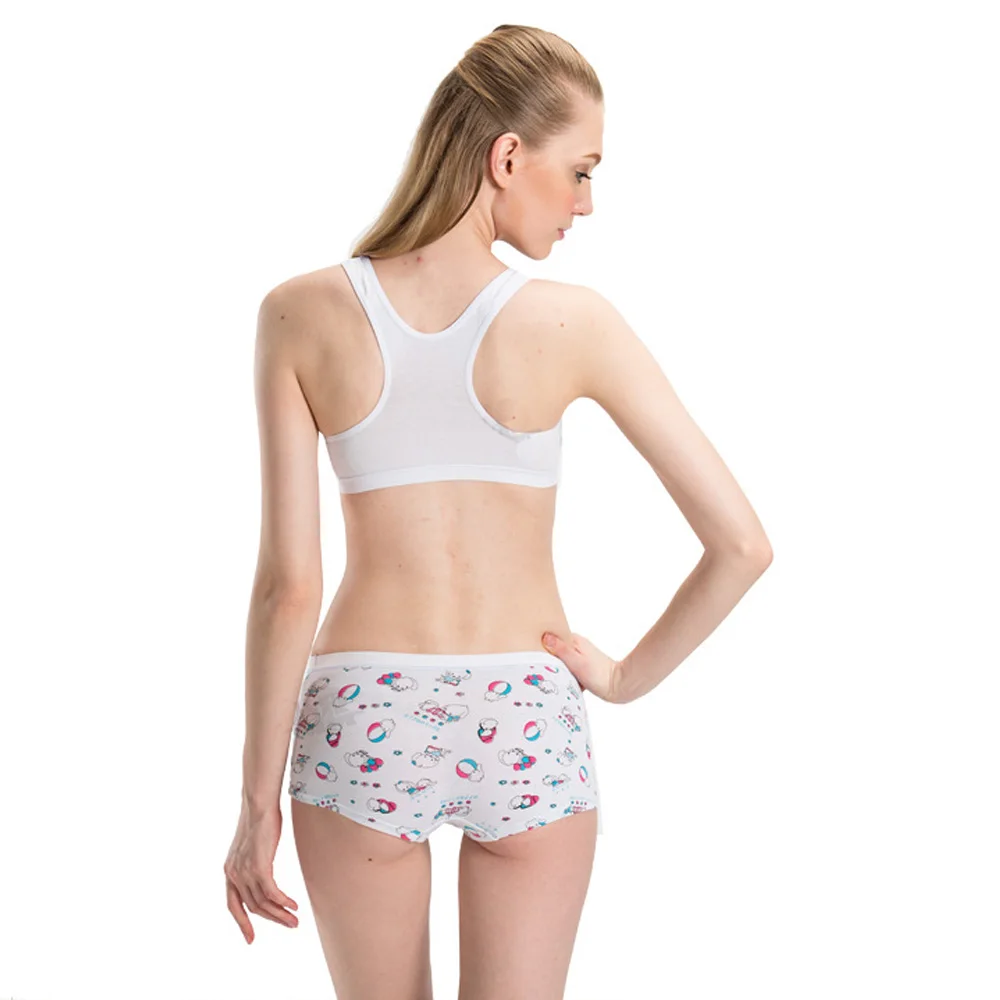 Funklouz Young Girl Training Bra Teen Student Cotton Sports Bra Teenage Girls Underwear