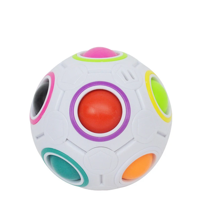 Топ 7 см декомпрессионный волшебный шар Радуга футбол Лето мяч палец игрушка ребенок взрослый Рождественский подарок