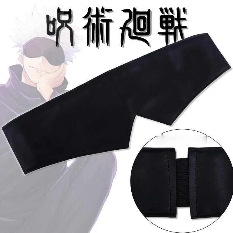 

Jujutsu Kaisen Gojo Satoru Mask Blindfold Cosplay Prop Anime Black Man Woamn Hair Band Accessories