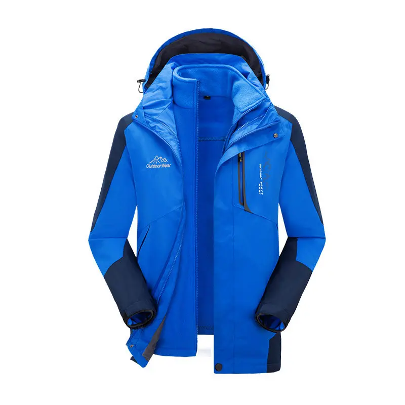

Outdoor Mountaineering Women's Waterproof Wind-Resistant Winter Fishing Riding Clothes Thick Ski COUPLE'S Three-in-One Raincoat