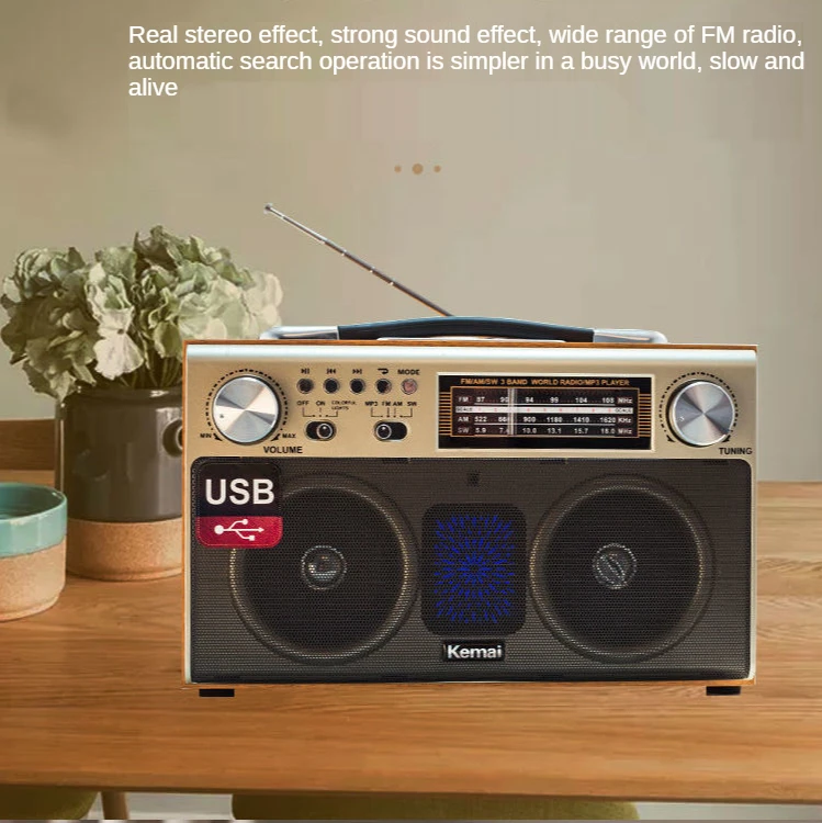 Высококачественный портативный деревянный беспроводной Bluetooth-динамик в стиле