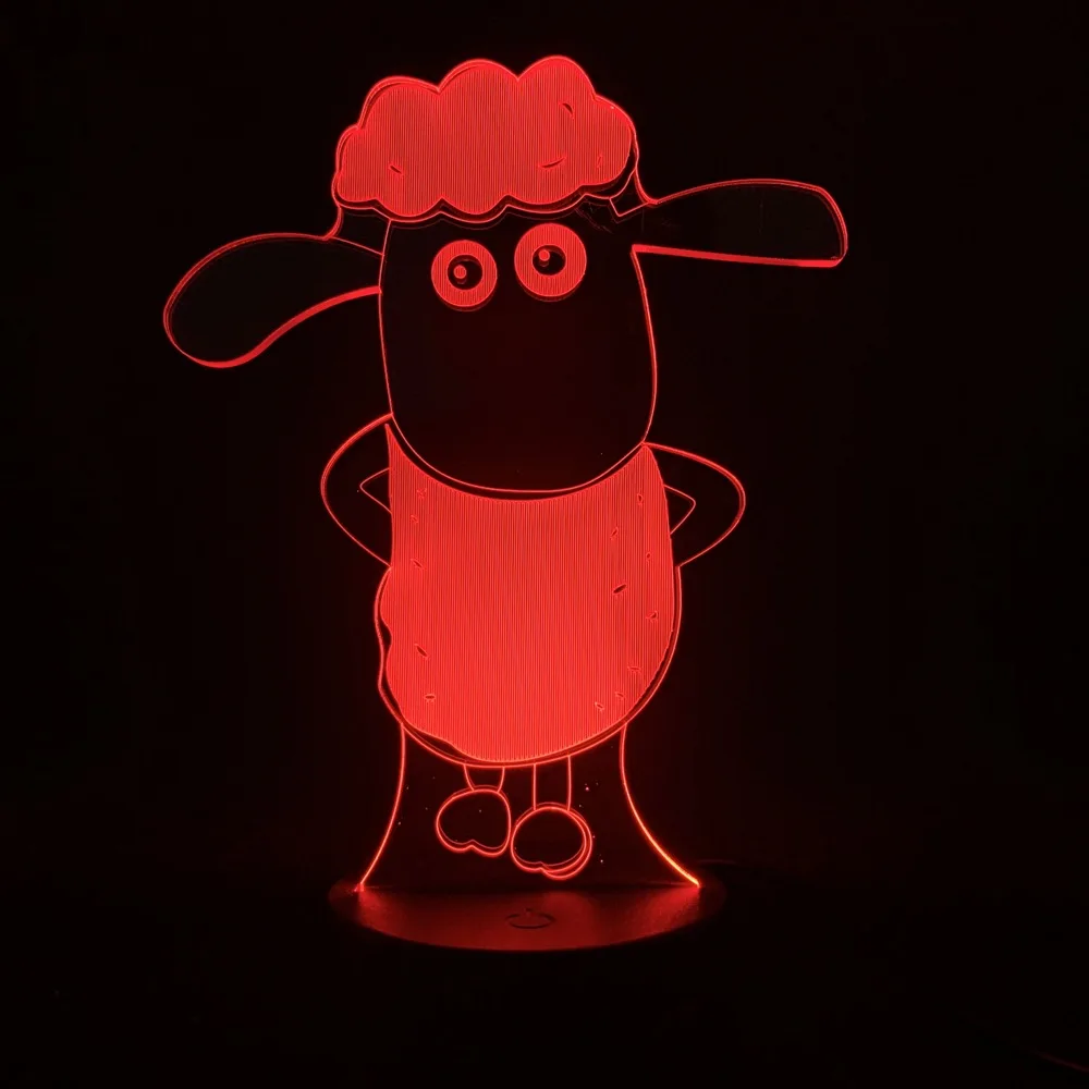 

Led Night Light Cartoon sheep Light for Kids Bedroom Night Light Touch Sensor Nightlight battery powered 3D Lamp for Children