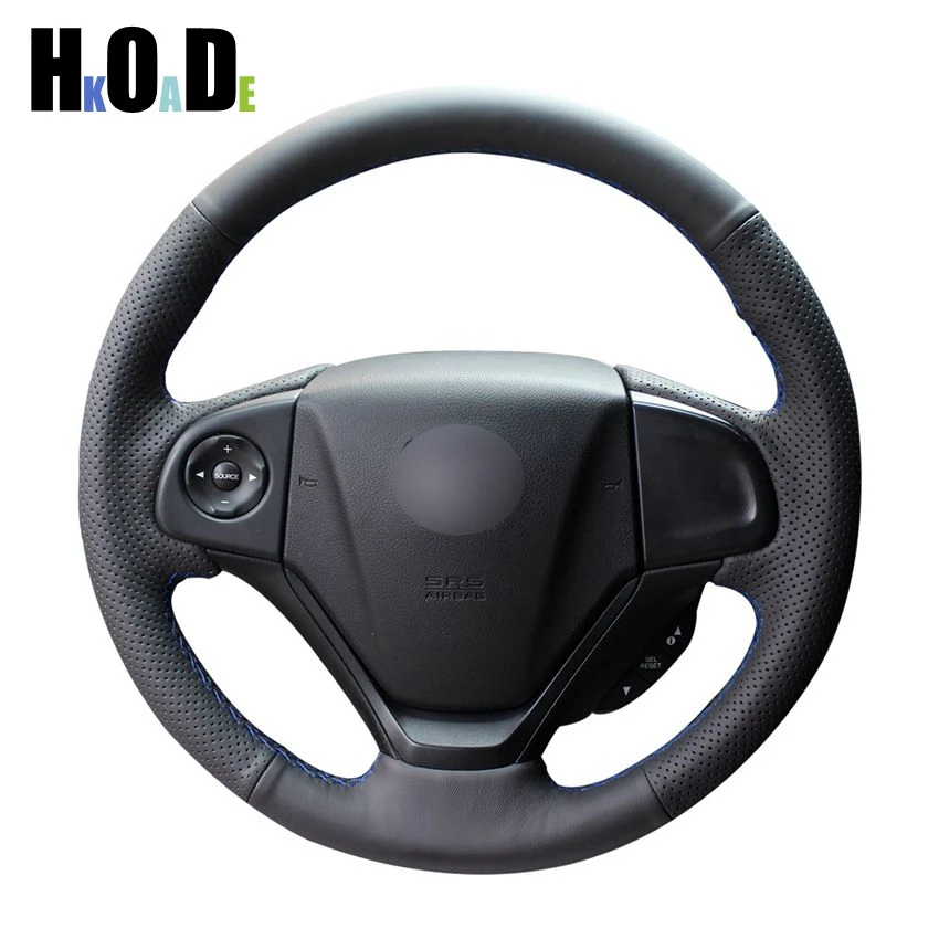 Чехол для руля сшитый вручную черный чехол рулевого колеса автомобиля из