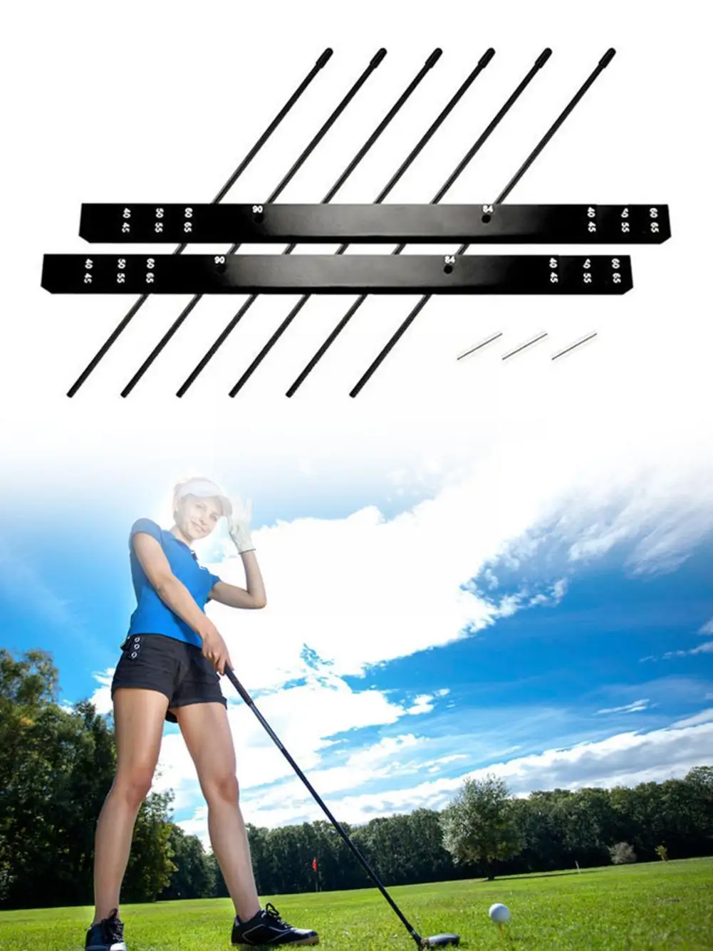 

Golf Swing Trainer Swing Plane Trainer Indoor Swing Beginner Green Golf Trainer Correction Trainer Goods Training F3U0 Trai