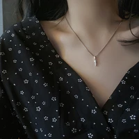 zirconium stone lightning necklace woman clavicle chain temperament tide concise all match necklace exquisite personality small