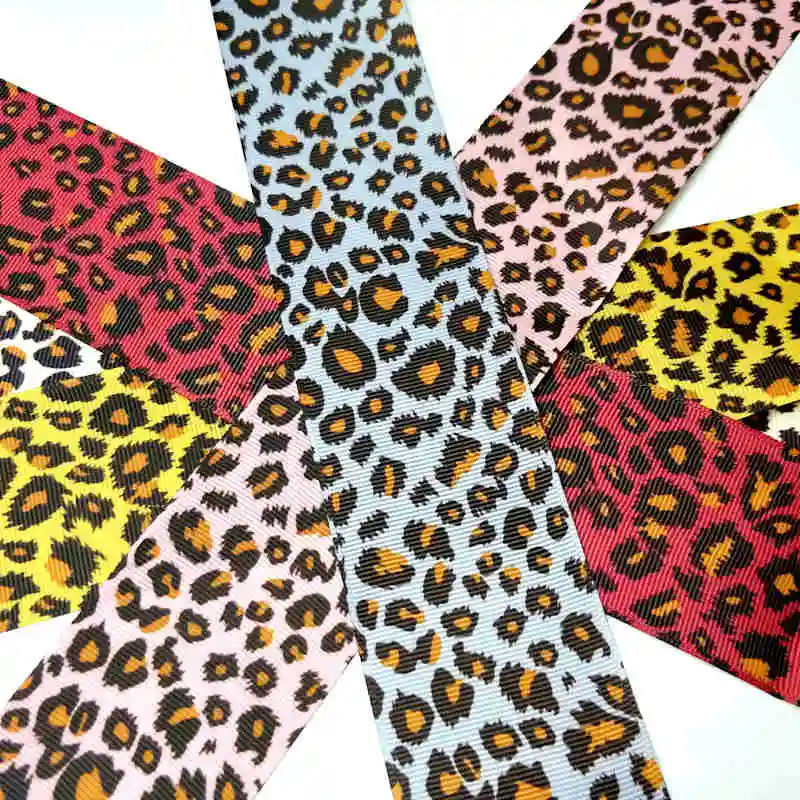 Sale Hl 50mm 2yards/5yards Leopard Grosgrain Ribbons Wedding Party Decoration Diy Sewing Gift Wrapping Christmas Ribbon Real | Дом и сад