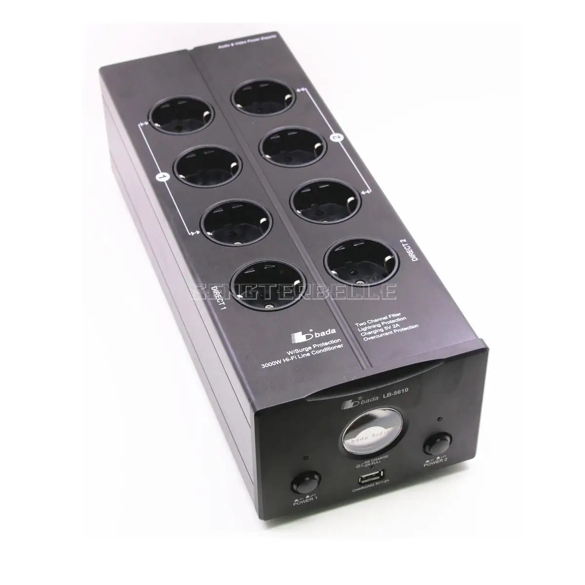 LB-5610 двухканальный высококачественный фильтр питания ЕС Hi-Fi AV электростанция с USB 5 в Европейский стандарт розетка питания
